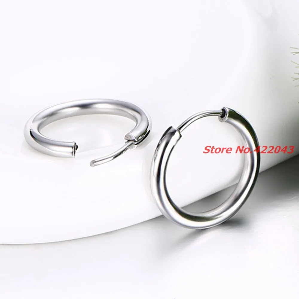 15*2mm Shiny Succinct Mens Womens Girls Ladies High Polish Smooth Round Jewelry Ear Stud Silver Stainless Steel Hoop Earrings
15*2mm Shiny Succinct Mens Womens Girls Ladies High Polish Smooth Round Jewelry Ear Stud Silver Stainless Steel Hoop Earrings