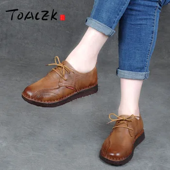 Leather casual flat shoes for autumn, soft - soled comfortable mother's shoes, non - slip lace-up dress shoes
Leather casual flat shoes for autumn, soft - soled comfortable mother's shoes, non - slip lace-up dress shoes