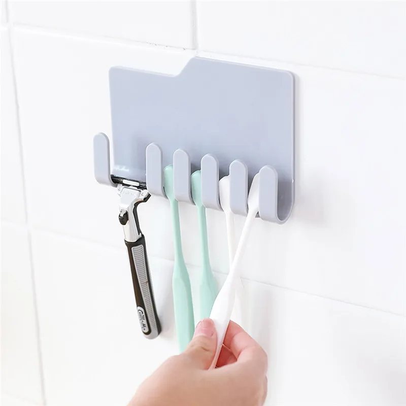 

Bathroom Accessories Wall Mounted Stick Toothbrush Holder Wall Toothpaste Hanging Umbrella Charging Stand Shaving Rack