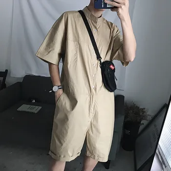 2018 Fashion Casual loose jumpsuit Men's 5 Pants Short Jumpsuits Fashion Suspenders Men
2018 Fashion Casual loose jumpsuit Men's 5 Pants Short Jumpsuits Fashion Suspenders Men