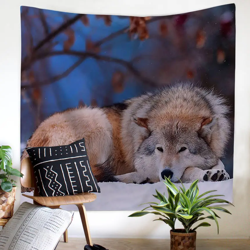 Nordic Style Polyester Animal Ferocious Wolf Wall Carpet Blanket Decor Tapestry Wall Hanging Decorative Cloth Tapestries
Nordic Style Polyester Animal Ferocious Wolf Wall Carpet Blanket Decor Tapestry Wall Hanging Decorative Cloth Tapestries