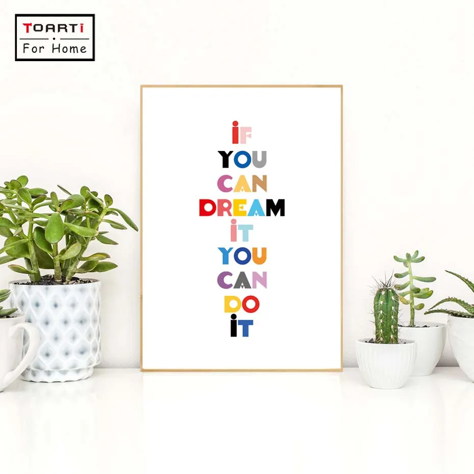 If You Can Dream It Quote Colourful Canvas Art Print Painting Poster Nursery Modern Kids Living Room Home Decoration
If You Can Dream It Quote Colourful Canvas Art Print Painting Poster Nursery Modern Kids Living Room Home Decoration