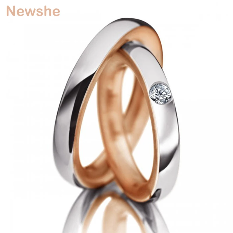 Кольцо из нержавеющей стали Newshe кольцо для любителей помолвки романтическое