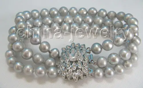 Beautiful 8" 9mm natural gray round freshwater pearl bracelet-white clasp Noble style Natural Fine jewe Fast (D) SHIPPING
Beautiful 8" 9mm natural gray round freshwater pearl bracelet-white clasp Noble style Natural Fine jewe Fast (D) SHIPPING