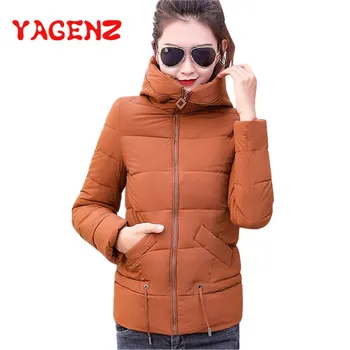 YAGENZ 2018 New Winter Jacket Women Top Cotton Short Coat Fashion Black Down Cotton Coat Slim Hooded Bread Clothes Padded Jacket 
YAGENZ 2018 New Winter Jacket Women Top Cotton Short Coat Fashion Black Down Cotton Coat Slim Hooded Bread Clothes Padded Jacket