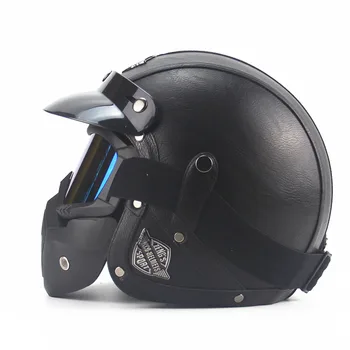 Leather Helmets 3/4 Motorcycle Chopper Bike helmet open face vintage motorcycle helmet motocross
Leather Helmets 3/4 Motorcycle Chopper Bike helmet open face vintage motorcycle helmet motocross