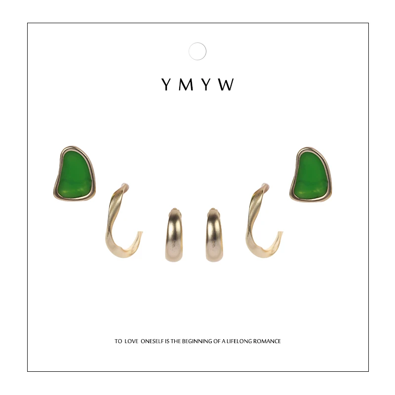 YMYW 3pair/set Korea 2019 Trendy Geometric Copper Stud Earrings Charm 14 k Plated Gold Earrings for Women Bijoux En Argent 925
YMYW 3pair/set Korea 2019 Trendy Geometric Copper Stud Earrings Charm 14 k Plated Gold Earrings for Women Bijoux En Argent 925