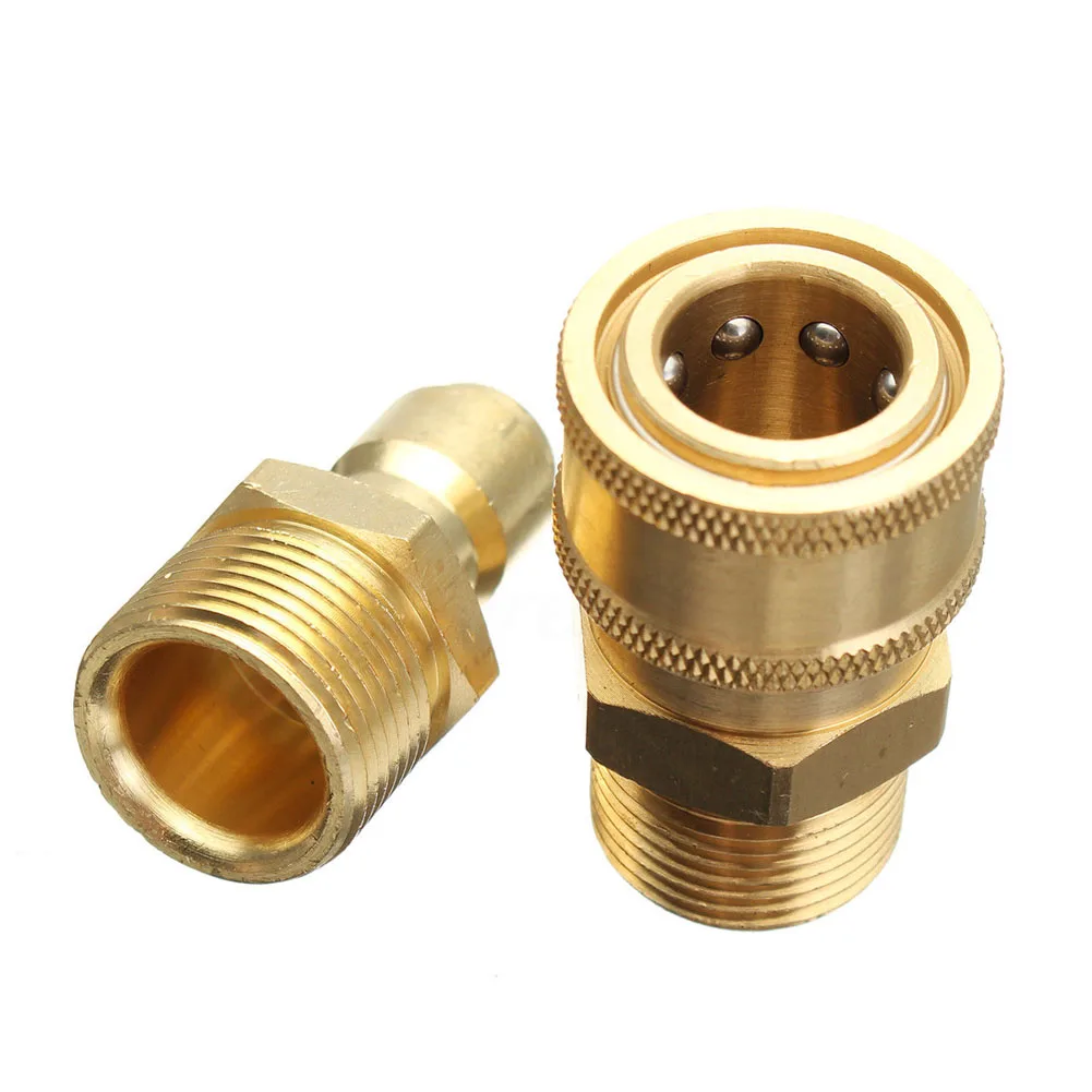 1 Pair M22 Quick Release Adapter Connecter Coupling 14.8MM For Pressure Washer HUG-Deals
1 Pair M22 Quick Release Adapter Connecter Coupling 14.8MM For Pressure Washer HUG-Deals