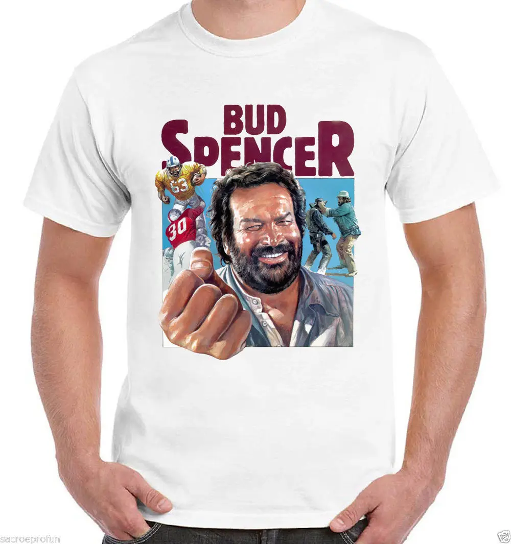 Футболка UOMO-DONNA BUD SPENCER FISTS бульдозер бомбардировщик фильм ретро VINTAGECool