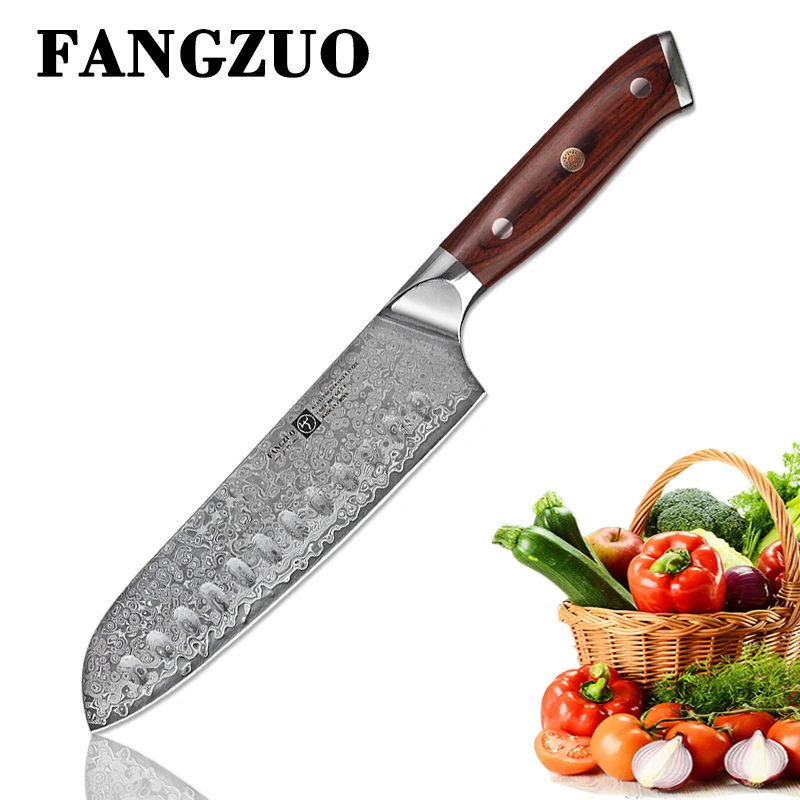 FANGZUO Chef Knives Kitchen knife 7 inch Japanese 10CR15CoMov High Carbon Stainless Steel Damascus 7" Chopping Santoku Knife
FANGZUO Chef Knives Kitchen knife 7 inch Japanese 10CR15CoMov High Carbon Stainless Steel Damascus 7" Chopping Santoku Knife