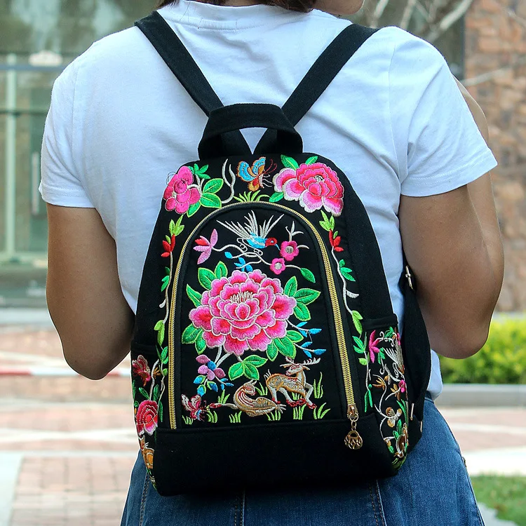 Grand sac à dos motif ethnique classe Grand sac à dos motif ethnique classe femme