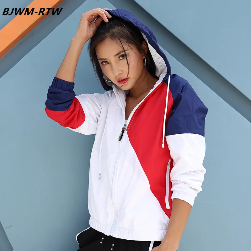 Contrast Patchwork Mesh Lining Running Exercise Zip Pocket Hooded Sports Jacket Women Quick Dry Loose Long Sleeve Casual Jacket
Contrast Patchwork Mesh Lining Running Exercise Zip Pocket Hooded Sports Jacket Women Quick Dry Loose Long Sleeve Casual Jacket