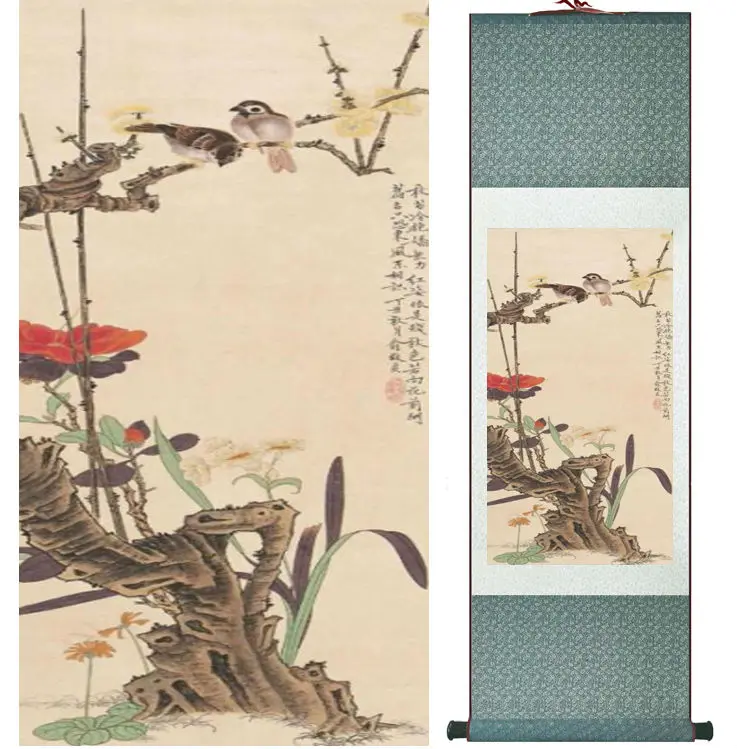 Birds and flower Painting home office decoration painting home picture Chinese ink painting No.033004
Birds and flower Painting home office decoration painting home picture Chinese ink painting No.033004