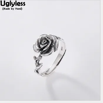 Uglyless 100% Real Solid 925 Sterling Silver Handmade Rose Flower Rings for Women Thai Silver Open Ring Simple Gift Fine Jewelry
Uglyless 100% Real Solid 925 Sterling Silver Handmade Rose Flower Rings for Women Thai Silver Open Ring Simple Gift Fine Jewelry