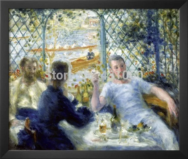 Image Pierre Auguste Renoir painting,Portrait,for sale,oil on canvas,Canvas Art,Lunch at the Restaurant Fournaise,High quality,Modern
