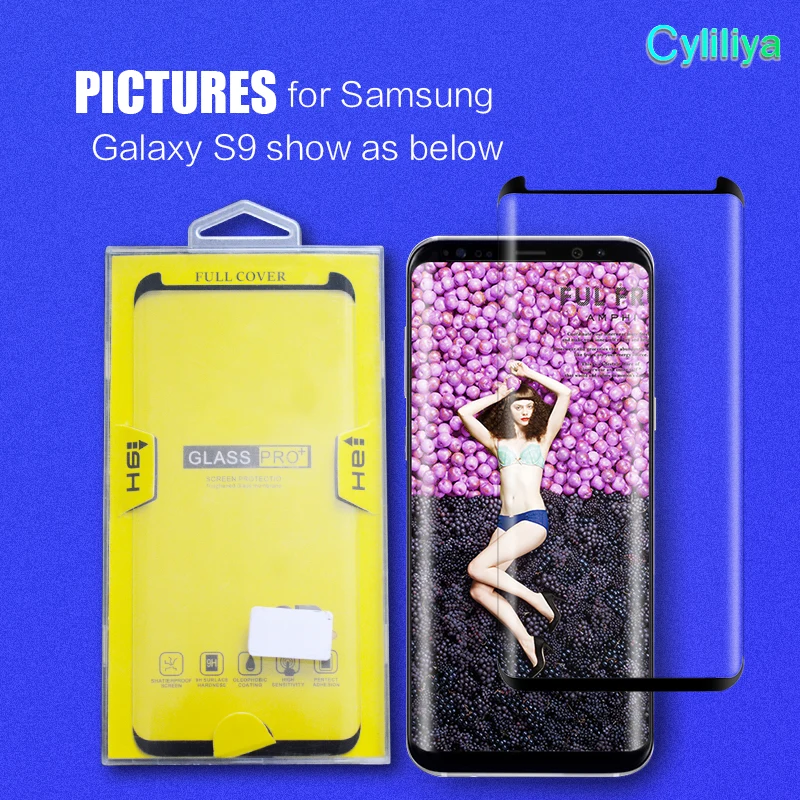 Фото 20 шт Закаленное стекло протектор экрана для Samsung Galaxy S9 S8 Plus 3D изогнутая пленка