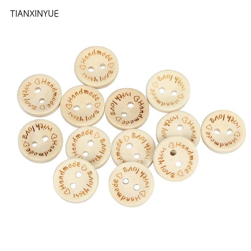 TIANXINYUE 50PCs Natural Color Wooden Buttons Handmade Letter Love Buttons Fit Sewing Scrapbooking For Wedding Decor
TIANXINYUE 50PCs Natural Color Wooden Buttons Handmade Letter Love Buttons Fit Sewing Scrapbooking For Wedding Decor