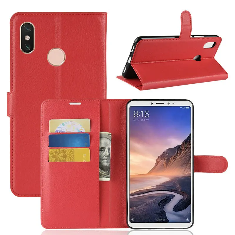Роскошный кожаный чехол-книжка для Xiaomi Mi Max 3 Max3 4 Гб 64 6 ГБ 128 9 " Чехол телефона