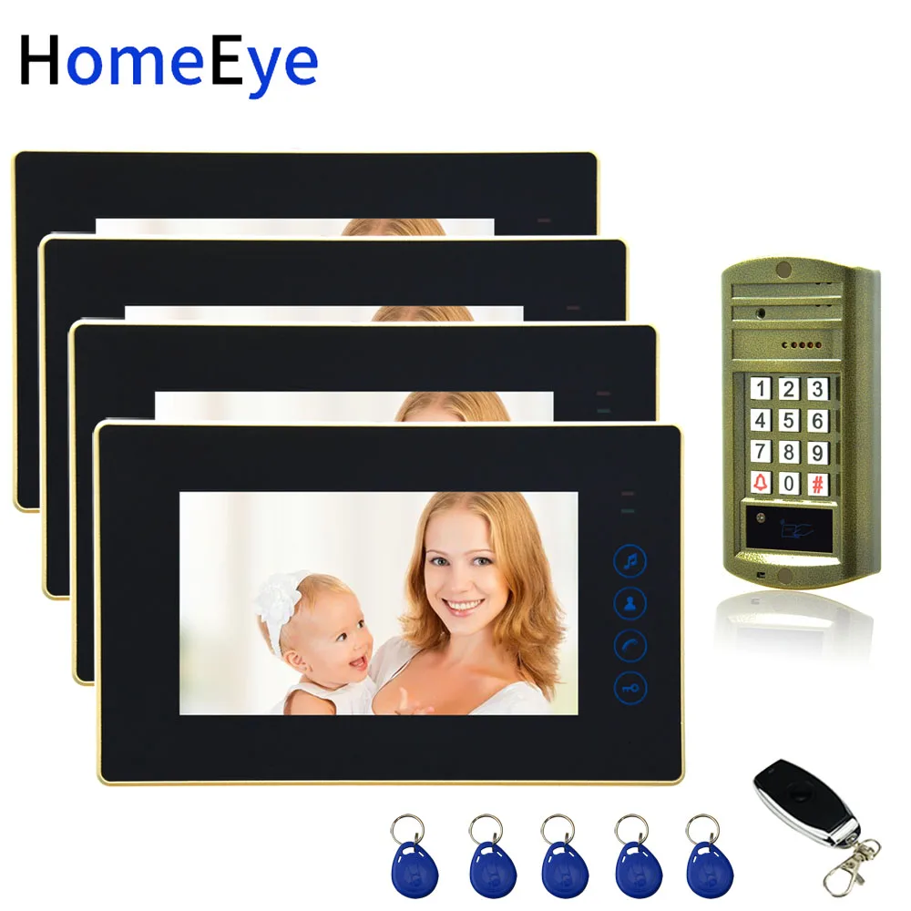 7'' Video Door Phone Video Intercom Door Bell Password+ID Card Home Access Control System 1200TVL Waterproof Touch Button 1 to 4
7'' Video Door Phone Video Intercom Door Bell Password+ID Card Home Access Control System 1200TVL Waterproof Touch Button 1 to 4