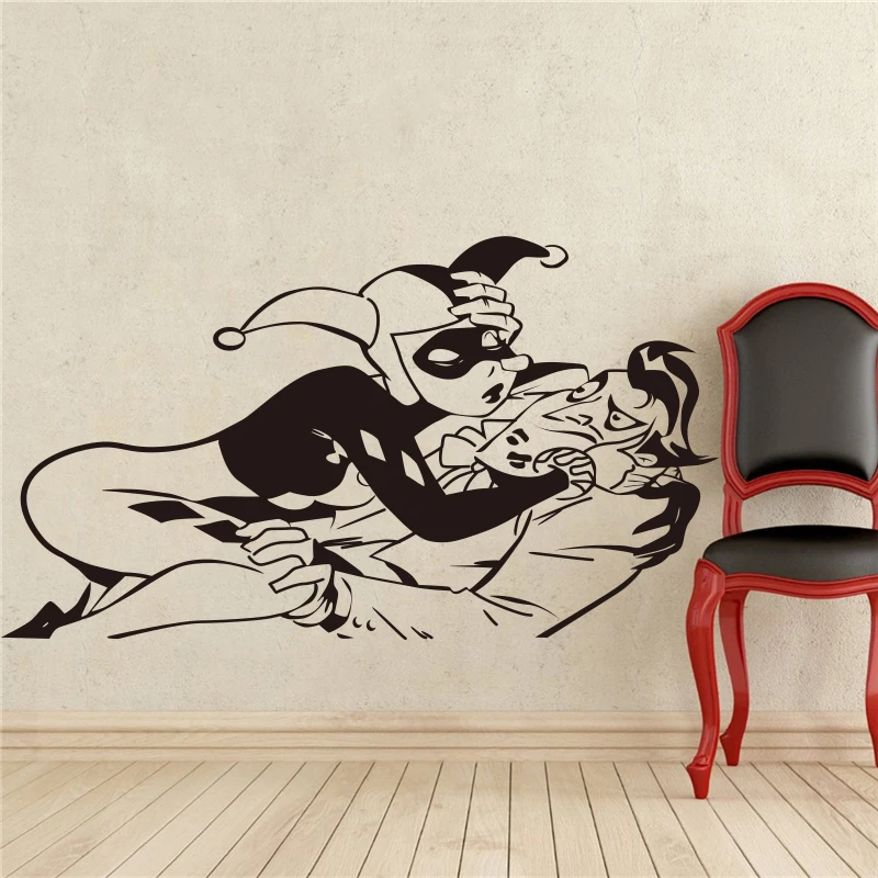 Harley Quinn and Joker Wall Decal Superhero Sticker Comics Art home decoration Any Room Waterproof wall stickers #T226
Harley Quinn and Joker Wall Decal Superhero Sticker Comics Art home decoration Any Room Waterproof wall stickers #T226