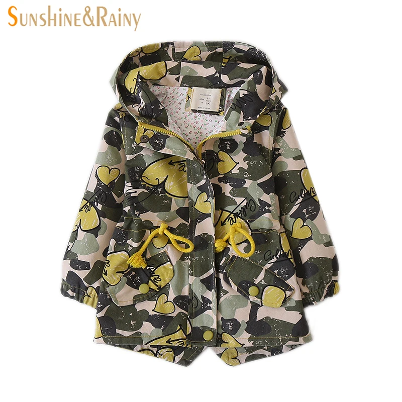 Sunshine & Rainy Fashion Hooded Coats Girls Camouflage Jacket Children's Windbreaker 2018 Autumn New Coat Clothes For Girls
Sunshine & Rainy Fashion Hooded Coats Girls Camouflage Jacket Children's Windbreaker 2018 Autumn New Coat Clothes For Girls