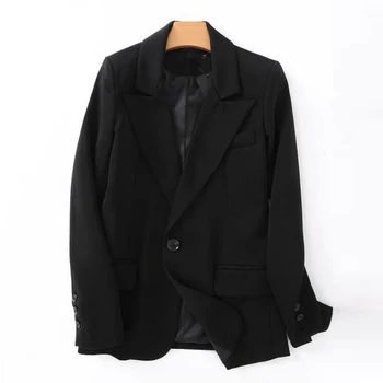 KoHuiJoo Spring Autumn Black Blazer for Women Formal Casual Long Sleeve Slim Blazer Jackets Female Single Button Suit Coat
KoHuiJoo Spring Autumn Black Blazer for Women Formal Casual Long Sleeve Slim Blazer Jackets Female Single Button Suit Coat