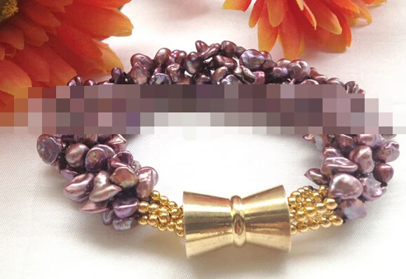 FREE SHIPPING>>>@@ > 09704 5row purple red Reborn Keshi baroque freshwater pearl bracelet
FREE SHIPPING>>>@@ > 09704 5row purple red Reborn Keshi baroque freshwater pearl bracelet