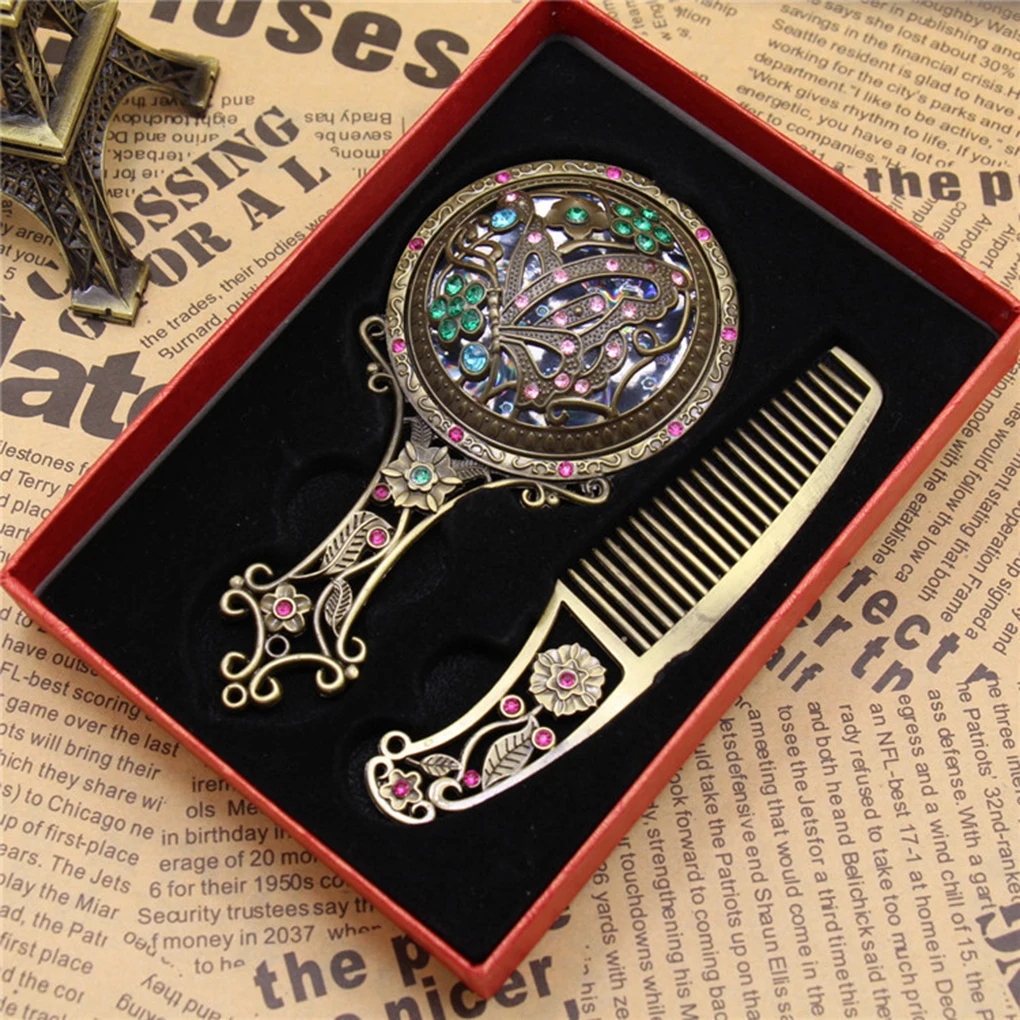Blue ZOOHot Sale 4 Colors Hollow Handle Cosmetic Mirror Comb Suit Set Round Shaped Mirror Patterns Random
Blue ZOOHot Sale 4 Colors Hollow Handle Cosmetic Mirror Comb Suit Set Round Shaped Mirror Patterns Random