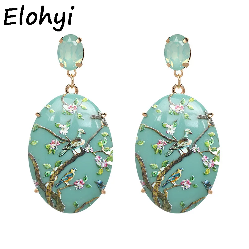 ELOHYI Statement Trendy Jewelry Elegant Geometric Resin Coloured Drawing Flower Earrings Crystal Antique Drop Earrings For Women
ELOHYI Statement Trendy Jewelry Elegant Geometric Resin Coloured Drawing Flower Earrings Crystal Antique Drop Earrings For Women