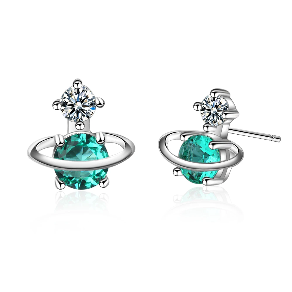 2019 Cute Little Green Planet Star Earring Zircon 925 Sterling Silver Earrings Boucle d'oreille For Women
2019 Cute Little Green Planet Star Earring Zircon 925 Sterling Silver Earrings Boucle d'oreille For Women