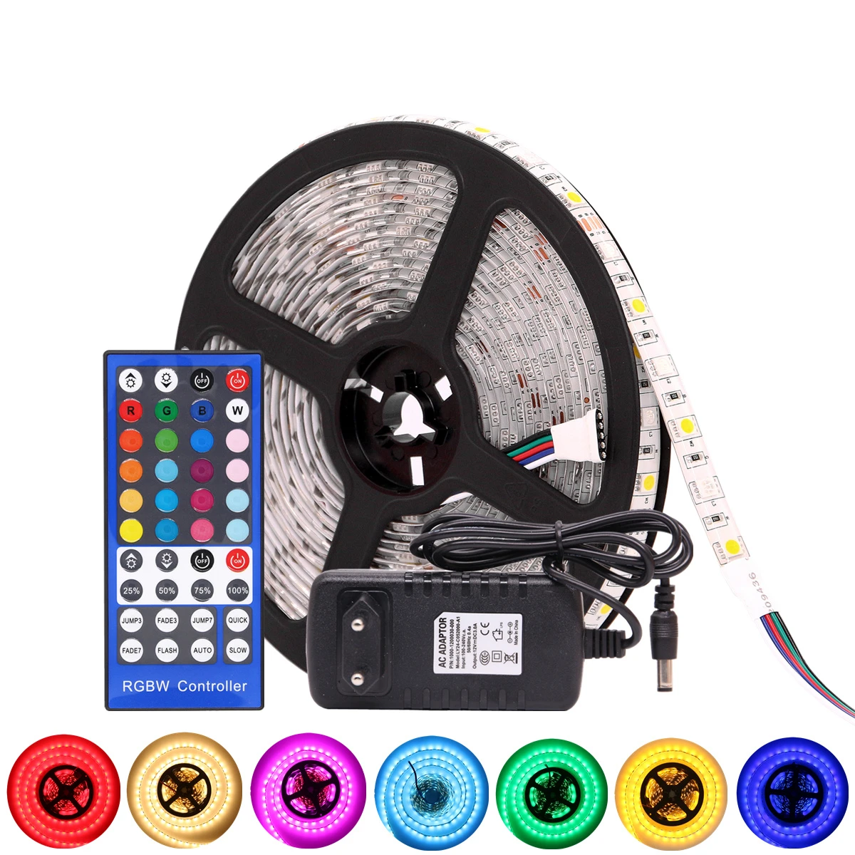 DC 12V RGB LED Strip Waterproof SMD 5050 RGBW RGBWW LED Light Strips Flexible with 3A Power and Remote Control 5M 300LED
DC 12V RGB LED Strip Waterproof SMD 5050 RGBW RGBWW LED Light Strips Flexible with 3A Power and Remote Control 5M 300LED