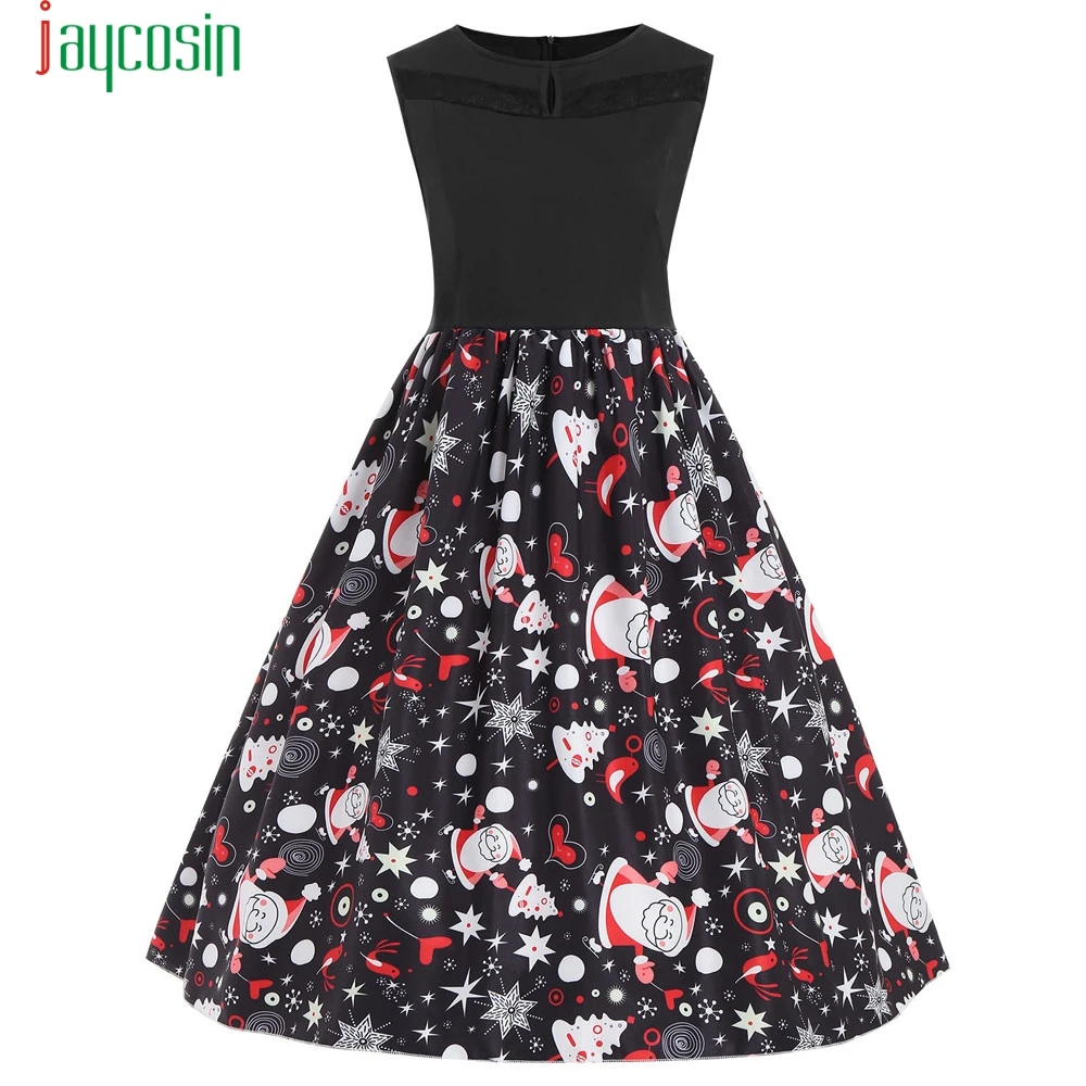 black Christmas Sleeveless Dress Women Printed Splicing Evening Prom Costume Swing Dress Christmas Party Dress Plus Size SE0805
black Christmas Sleeveless Dress Women Printed Splicing Evening Prom Costume Swing Dress Christmas Party Dress Plus Size SE0805
