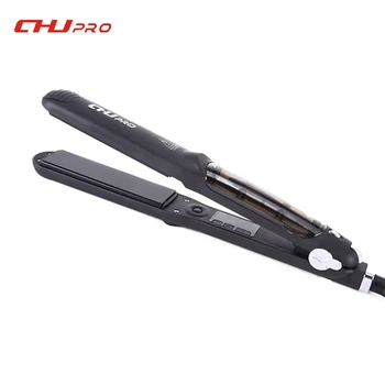 CHJPRO CHJ Hair Straightener Ceramic Steam Flat Iron Vapor Plate Wet/Dry Led Ferro