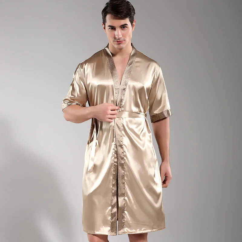Chinese Men Sleepwear Satin Rayon Nightwear Casual Male Robe Bathrobe Kimono Gown Printed Flower Intimate Lingerie Nightgown
Chinese Men Sleepwear Satin Rayon Nightwear Casual Male Robe Bathrobe Kimono Gown Printed Flower Intimate Lingerie Nightgown