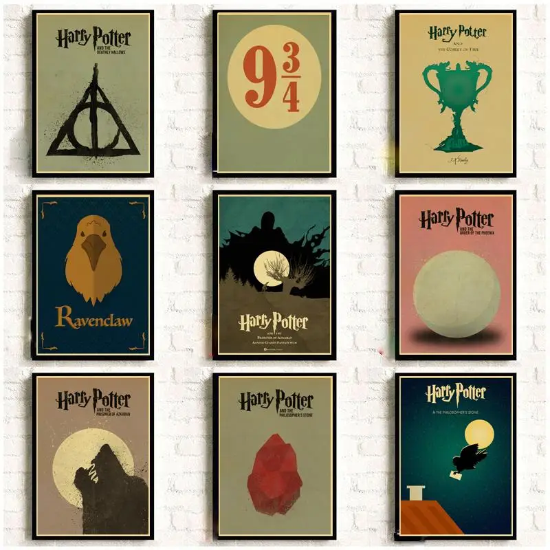 Adventure Movie Magic Harry Potter Vintage Posters For Home Decor kraft Paper high quality poster wall sticker
Adventure Movie Magic Harry Potter Vintage Posters For Home Decor kraft Paper high quality poster wall sticker