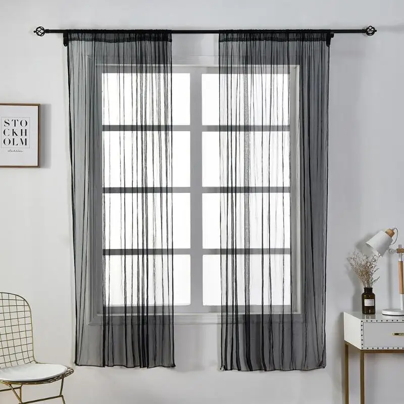 Perforating Curtain Solid Color Voile Gray Window Modern Living Room Curtains Tulle Sheer Fabrics Rideaux Cortinas 1 x 1.5M
Perforating Curtain Solid Color Voile Gray Window Modern Living Room Curtains Tulle Sheer Fabrics Rideaux Cortinas 1 x 1.5M