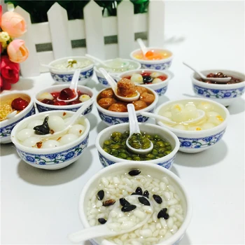 2pcs Simulation Chinese Food Miniature Dollhouse 1:6 Scale Green Beans Tang Yuan Syrup Dessert for Doll Kitchen Keychain Toys
2pcs Simulation Chinese Food Miniature Dollhouse 1:6 Scale Green Beans Tang Yuan Syrup Dessert for Doll Kitchen Keychain Toys