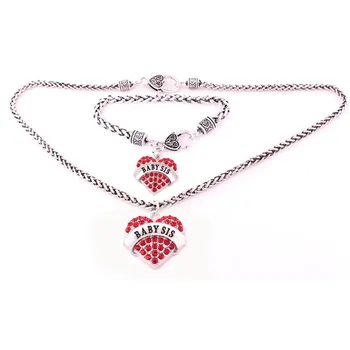 Women Jewelry Set Fashion Necklace And Bracelet Wheat Link Chain BABY SIS Written Present For Sister Zinc Alloy Dropshipping
Women Jewelry Set Fashion Necklace And Bracelet Wheat Link Chain BABY SIS Written Present For Sister Zinc Alloy Dropshipping