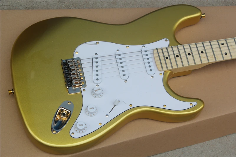 Factory store left hand headstock goldtop gold ST maple fretboard golden hardware 6 string Electric Guitar Guitarra
Factory store left hand headstock goldtop gold ST maple fretboard golden hardware 6 string Electric Guitar Guitarra