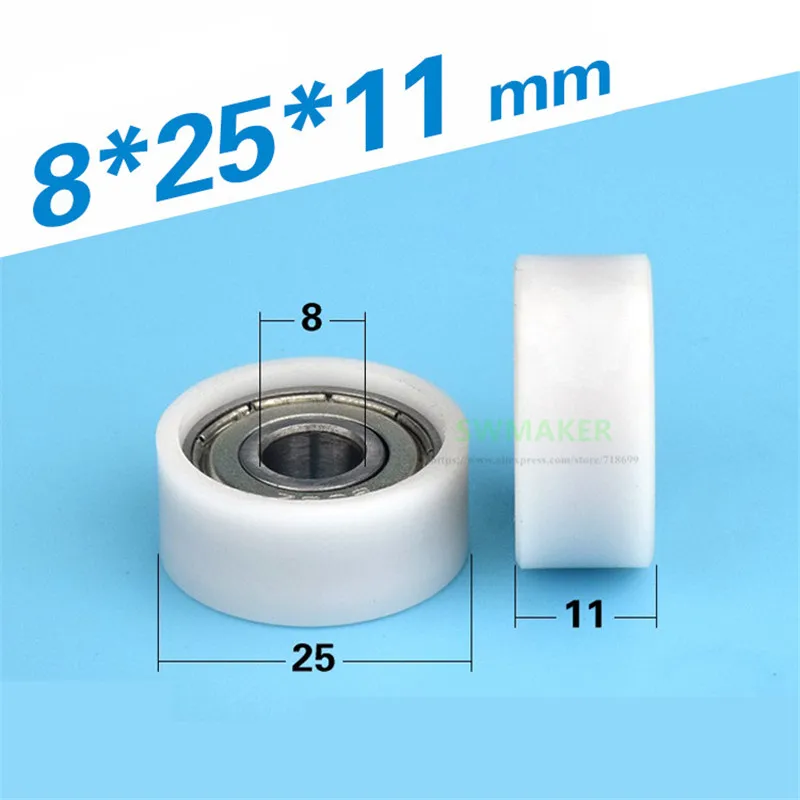 1pcs 8*25*11mm Flat 608ZZ Bearing Plastic-coated Rolling Wheel, Passive Inert Wheel, Automatic Planar Guide Wheel
1pcs 8*25*11mm Flat 608ZZ Bearing Plastic-coated Rolling Wheel, Passive Inert Wheel, Automatic Planar Guide Wheel