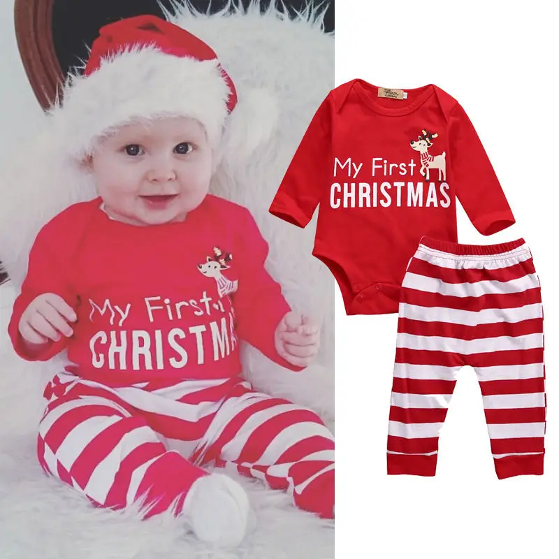 2020 Special Offer Christmas Baby's Clothing Set Boys Cotton Full Bodysuits New Year Infant Jumpsuits Newborn Girls Clothes | Детская