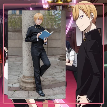 Anime Kaguya-sama: Love is War Cosplay Costume Miyuki Shirogane School Uniform Set Black Top Shirt Pant Men Halloween Costume 
Anime Kaguya-sama: Love is War Cosplay Costume Miyuki Shirogane School Uniform Set Black Top Shirt Pant Men Halloween Costume