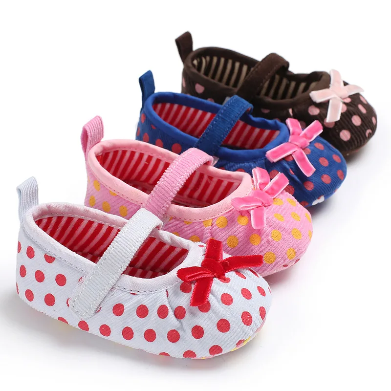 Dot Newborn Baby Prewalker Soft Bottom Anti-slip Shoes Footwear Classic Princess Girl Crib Mary Jane Bow Shoes
Dot Newborn Baby Prewalker Soft Bottom Anti-slip Shoes Footwear Classic Princess Girl Crib Mary Jane Bow Shoes