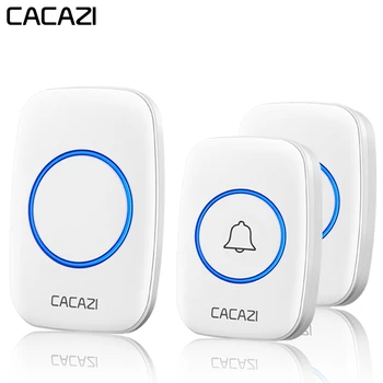 CACAZI Waterproof Wireless Doorbell 1 2 Battery Button 1 2 Receiver US EU UK AU Plug Home Calling Bell 60 Chimes 300M Remote
CACAZI Waterproof Wireless Doorbell 1 2 Battery Button 1 2 Receiver US EU UK AU Plug Home Calling Bell 60 Chimes 300M Remote