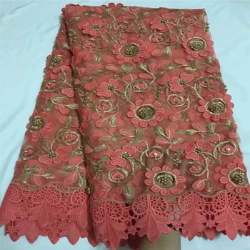 New Design Beaded Lace Fabric High Quality Pink color Latest African Lace 2018 3D applique Lace Fabric For wedding dress HJ43-2
New Design Beaded Lace Fabric High Quality Pink color Latest African Lace 2018 3D applique Lace Fabric For wedding dress HJ43-2