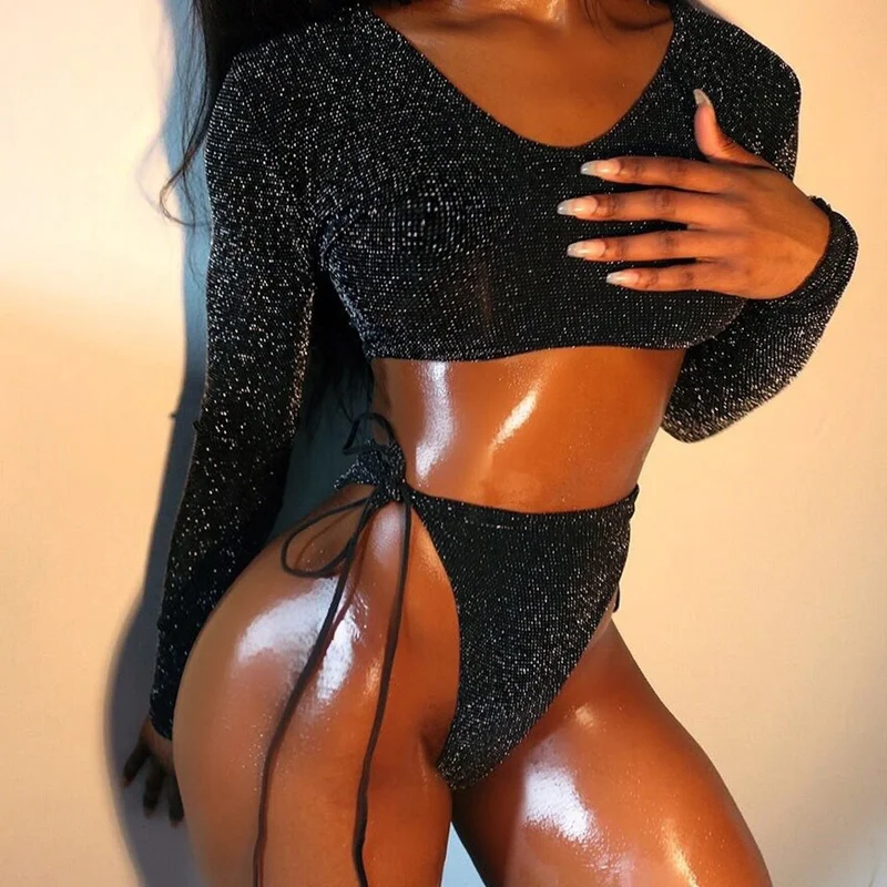 ZOGGA Sexy Solid Color with Paillette Slash Neck Two Piece Set Top and Pants High-quality Polyester No Fade 2 Piece Set Women
ZOGGA Sexy Solid Color with Paillette Slash Neck Two Piece Set Top and Pants High-quality Polyester No Fade 2 Piece Set Women