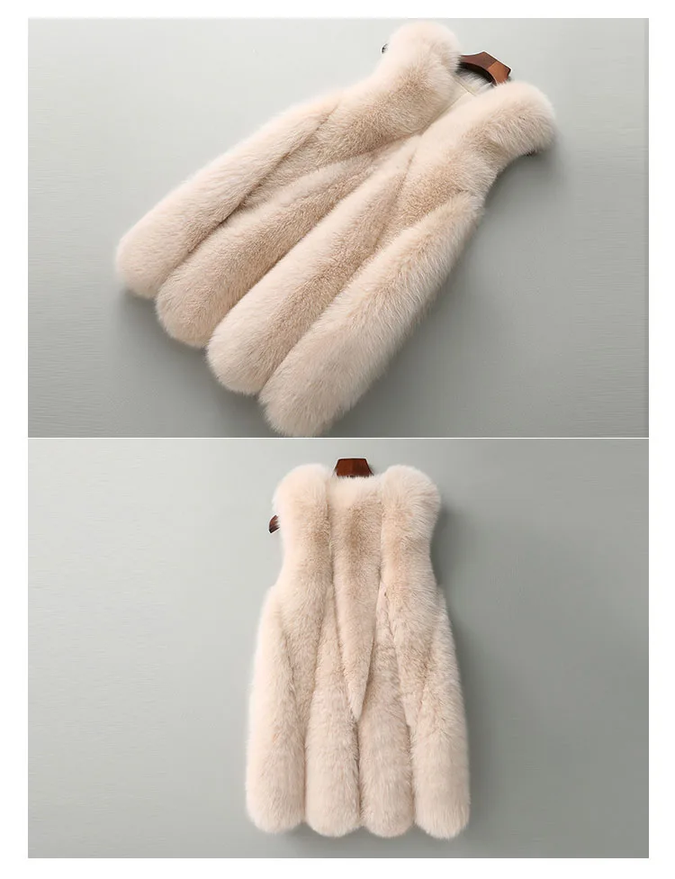 ZADORIN Long Faux High Quality Artificial Fur Gilet ZADORIN Long Faux High Quality Artificial Fur Gilet