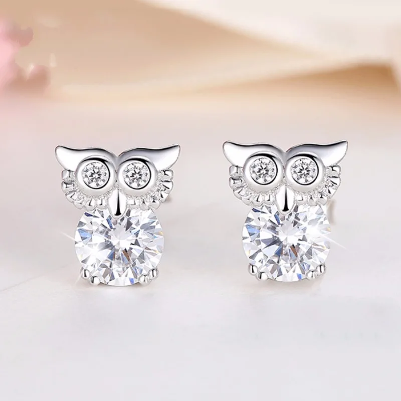 Crystal Zircon Stone Cut Owl Earrings Fashion 925 Sterling Silver Jewelry Animals Stud Earrings For Women Wedding eh1162
Crystal Zircon Stone Cut Owl Earrings Fashion 925 Sterling Silver Jewelry Animals Stud Earrings For Women Wedding eh1162