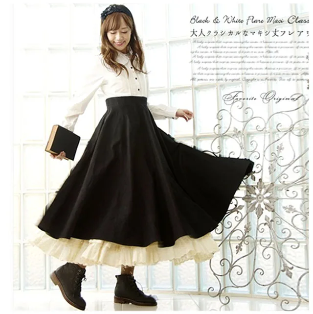 Japan Stlye White Black Faux-two Long Dress Female Spring Casual Wear Loose Shirt Dresses for Women Cute Mori Girl Dress Vestido
Japan Stlye White Black Faux-two Long Dress Female Spring Casual Wear Loose Shirt Dresses for Women Cute Mori Girl Dress Vestido