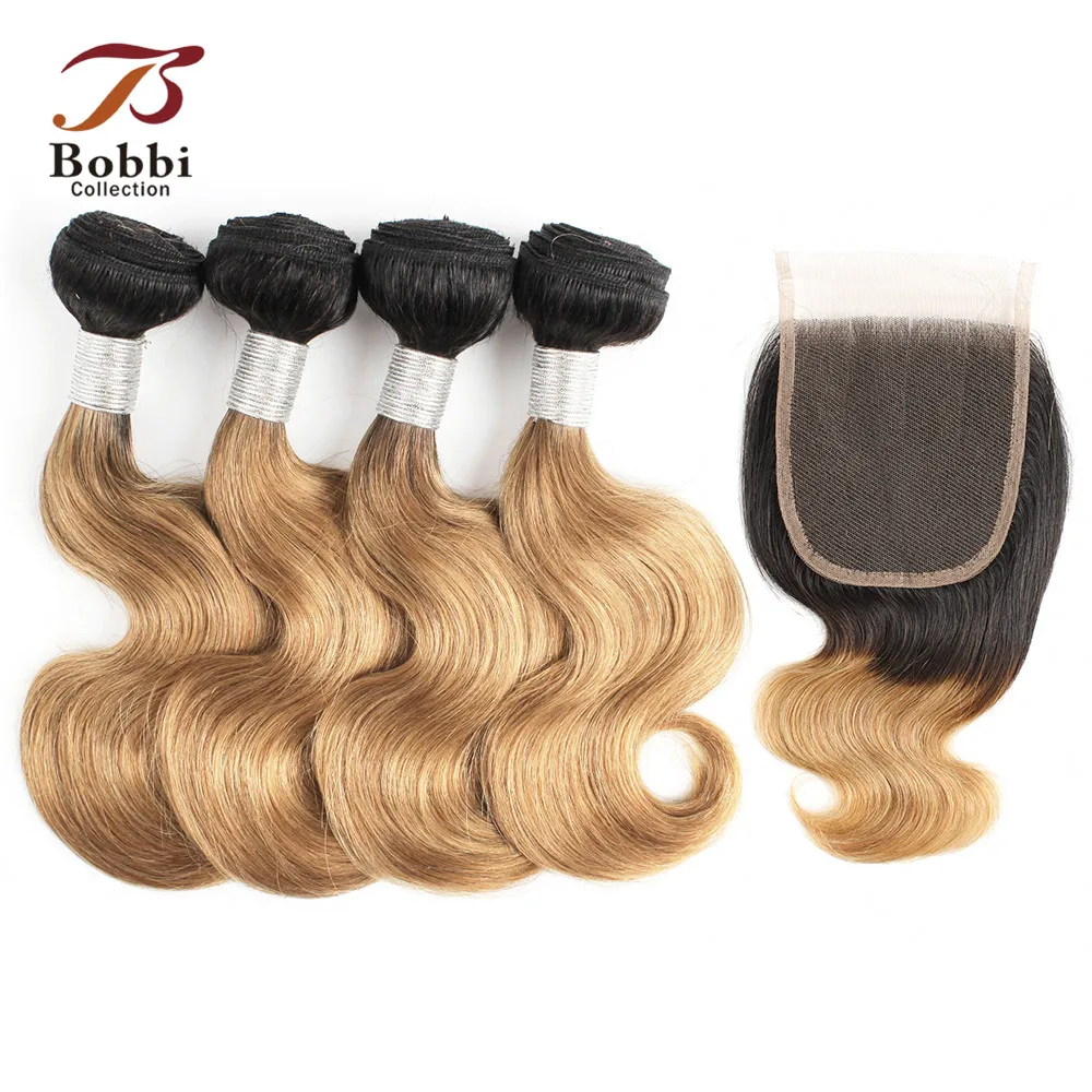Bobbi Collection 50g/pc 4 Bundles with Closure Body Wave 1B 27 Honey Blonde 613 Platinum Blonde Ombre Non-Remy Human Hair Weave
Bobbi Collection 50g/pc 4 Bundles with Closure Body Wave 1B 27 Honey Blonde 613 Platinum Blonde Ombre Non-Remy Human Hair Weave